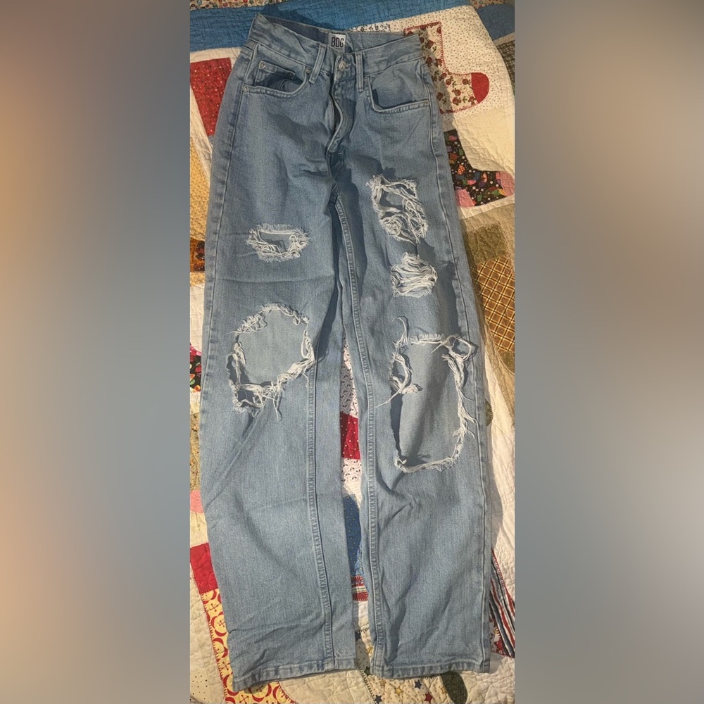 BDG Urban Outfitters Baggy Boyfriend Jeans – Size 25-Lt. Blue—Smoke-Free